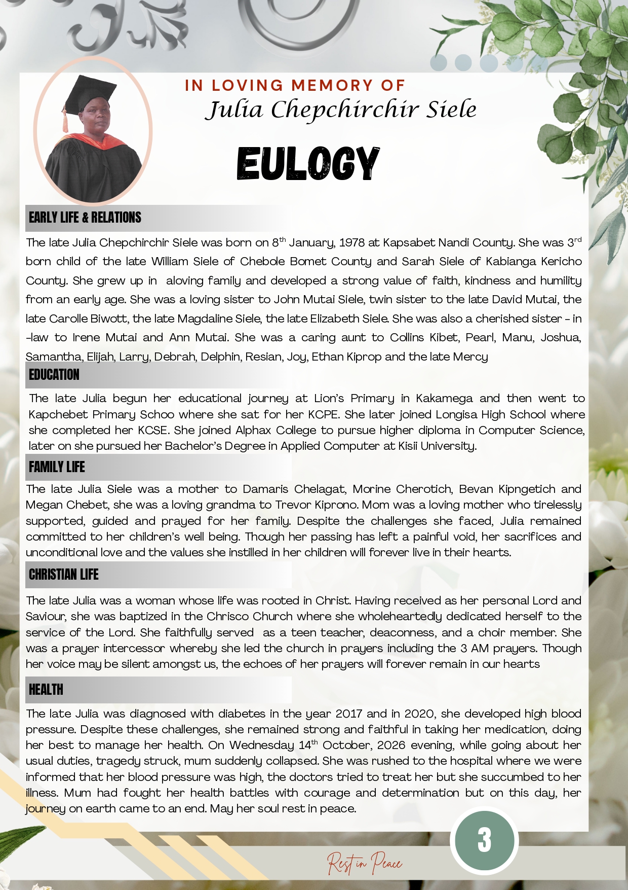 Eulogy - Early Life
