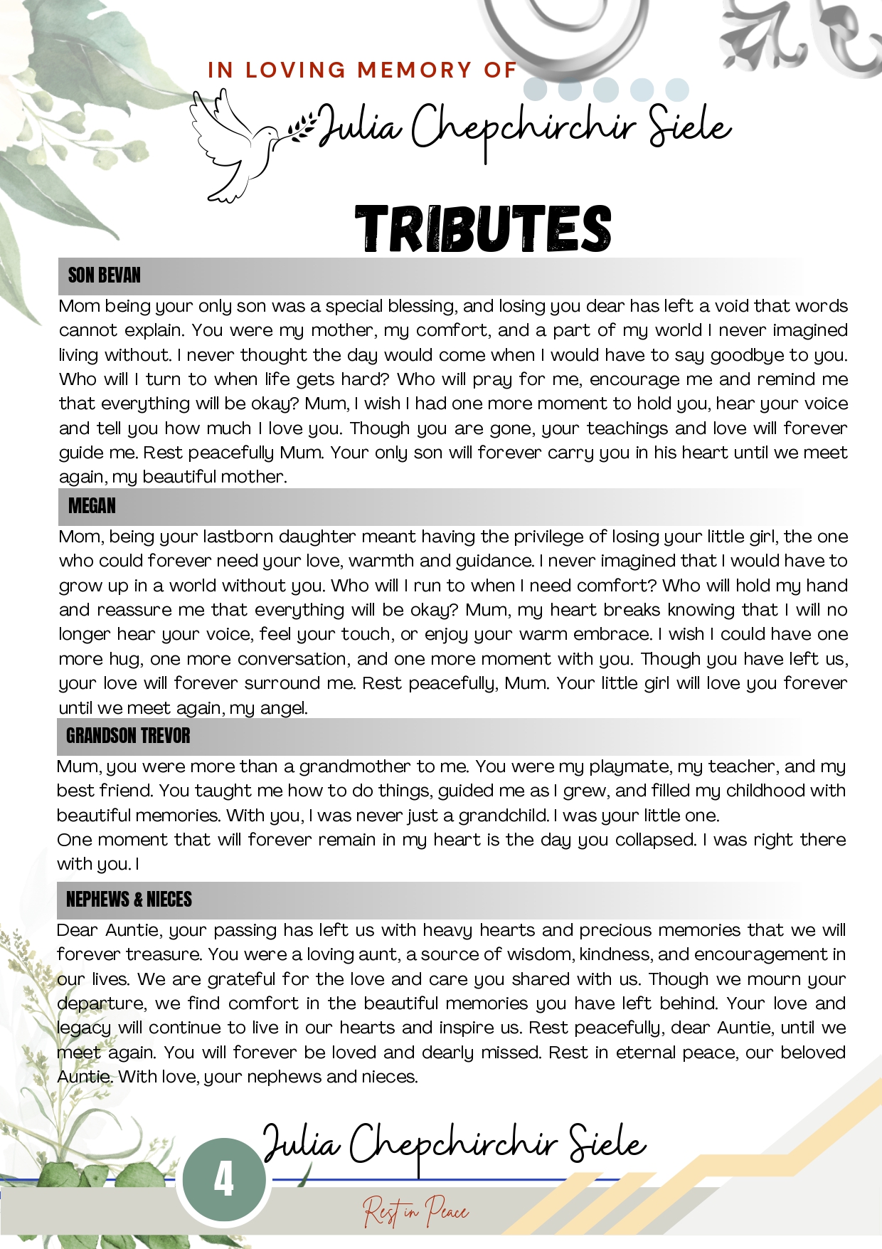 Tributes